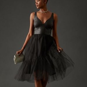 Vegan Leather Midi Dress